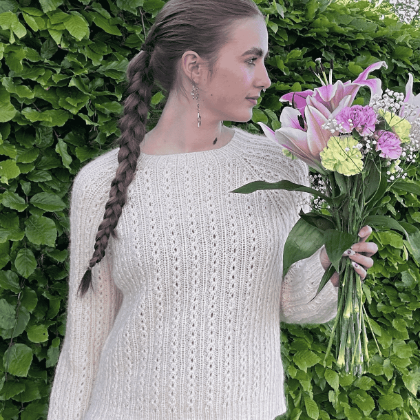 Strikkekit - Winter pearl sweater - str XL