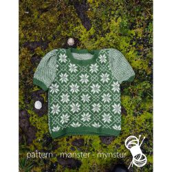 Strikkekit - Bluse med stjernemnster - Navia str L