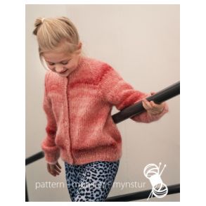 Strikkekit - Cardigan til piger - Navia - Str. 11/12 r