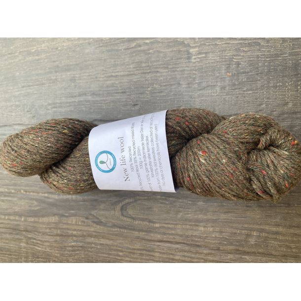 New Life Wool 7100 Olive Melange