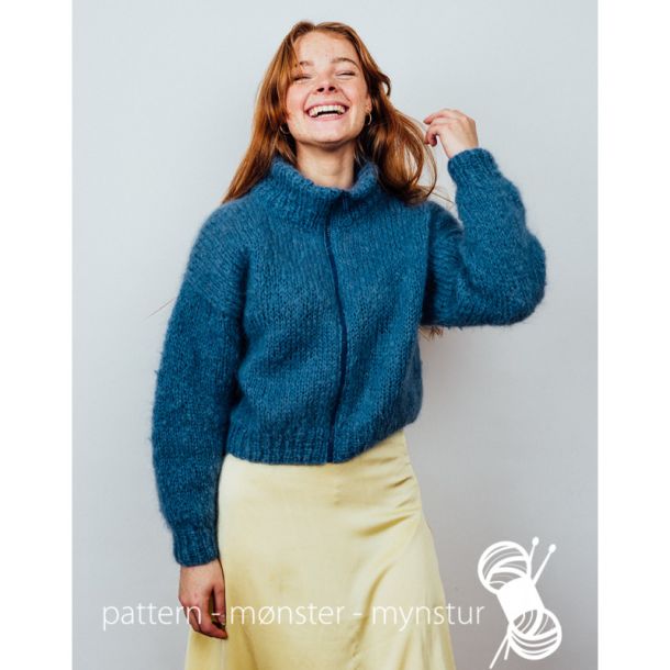 Strikkekit - Sweater med lynls - Navia Str XL