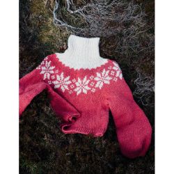 Strikkekit - Sweater med stjerner str S. - Navia