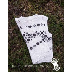 Strikkekit - Trom vest by Navia str M