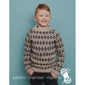 Strikkekit - Mnstret trje til drenge - Navia