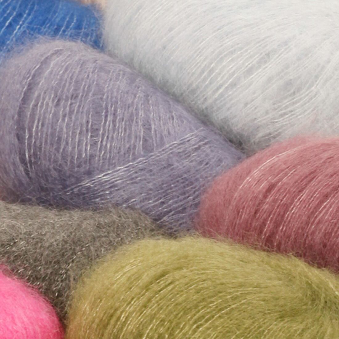 Mohair/silkegarn og følgetråde