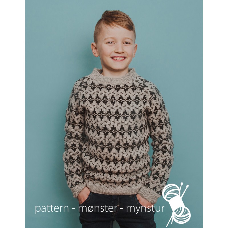 Strikkekit - Mnstret trje til drenge - Navia