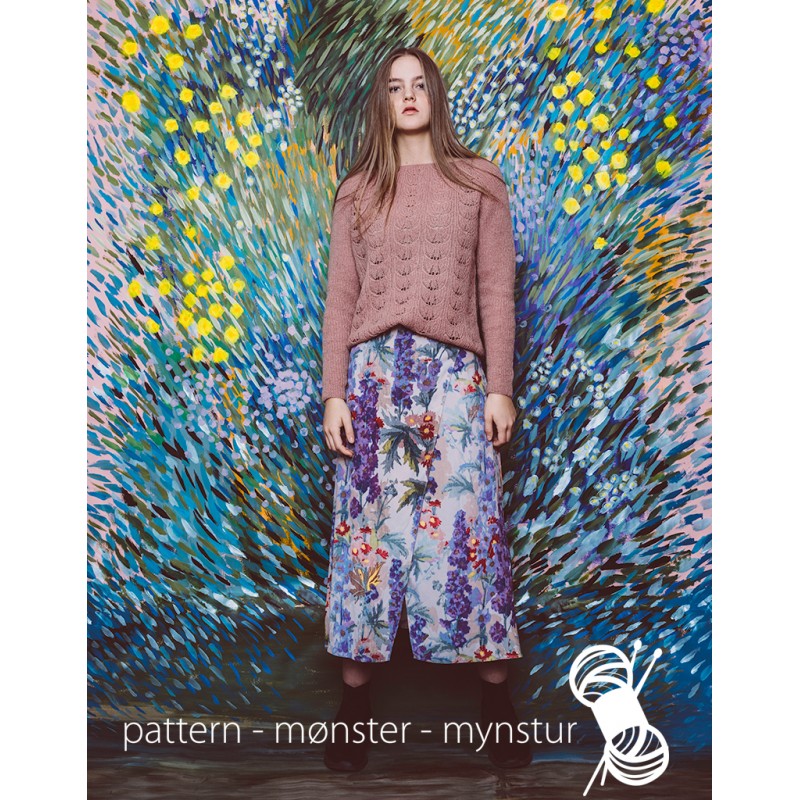 Strikkekit - Oversize bluse med hulsmønster - navia